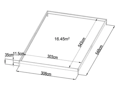 Tuinkas Van Polycarbonaat 16,8 M Ixora Met Basis