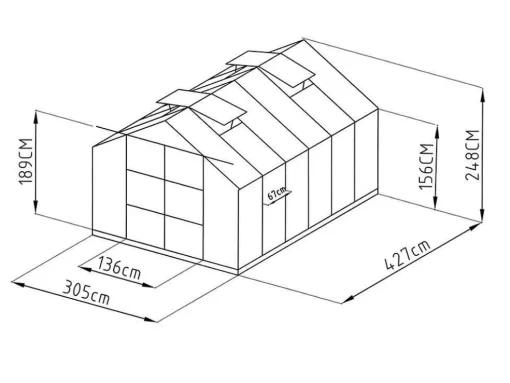 Tuinkas Van Polycarbonaat Van 13M Kalida