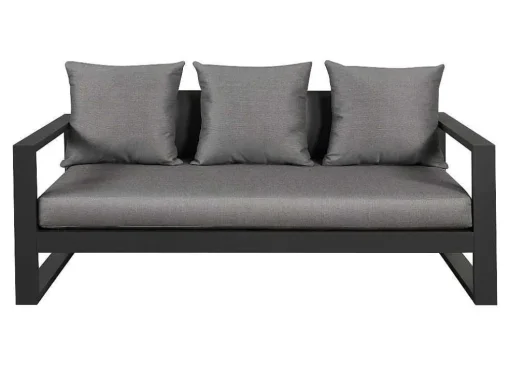 Tuinsalon Molokai In Aluminiun: Driezitsbank, 2 Fauteuils, Salontafel