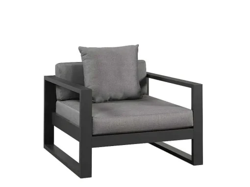 Tuinsalon Molokai In Aluminiun: Driezitsbank, 2 Fauteuils, Salontafel