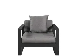 Tuinsalon Molokai In Aluminiun: Driezitsbank, 2 Fauteuils, Salontafel
