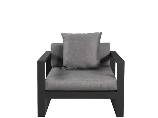 Tuinsalon Molokai In Aluminiun: Driezitsbank, 2 Fauteuils, Salontafel
