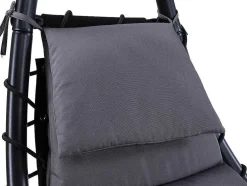 Tuinschommelstoel Met Parasol En Antracietkleurig Kussen - Waterbestendig - Moheli