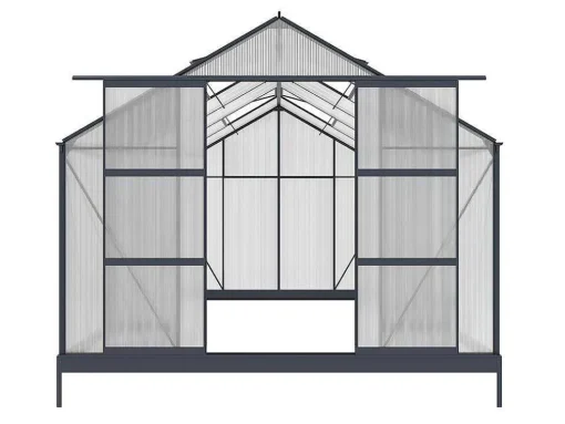 Tuinserre Van Polycarbonaat In 13M Kalida - Antraciet