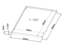 Tuinserre Van Polycarbonaat 7.5 M Greenea Ii - Antraciet