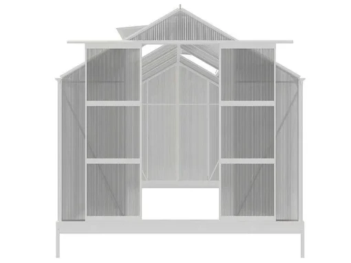 Tuinserre Van Polycarbonaat 9 M Corolle Ii - Aluminium
