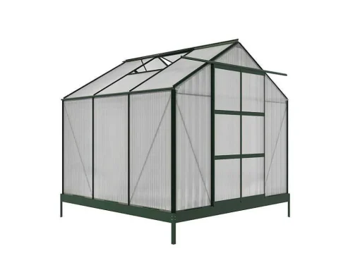 Tuinserre Van Polycarbonaat Anissa Met Basis - 5,9 M - Groen