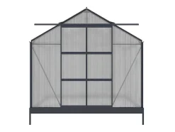 Tuinserre Van Polycarbonaat Anissa Met Basis - 5,9 M - Antraciet