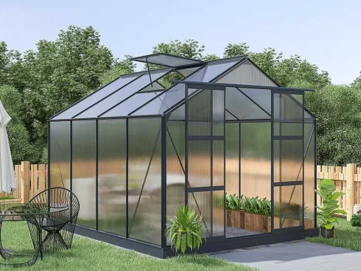 Tuinserre Van Polycarbonaat 7.5 M Greenea Ii - Antraciet