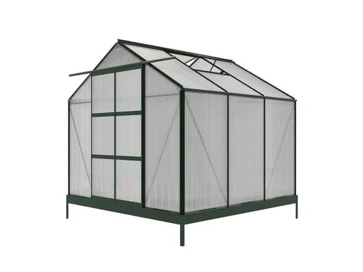 Tuinserre Van Polycarbonaat Anissa Met Basis - 5,9 M - Groen