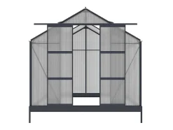 Tuinserre Van Polycarbonaat Anissa Met Basis - 5,9 M - Antraciet