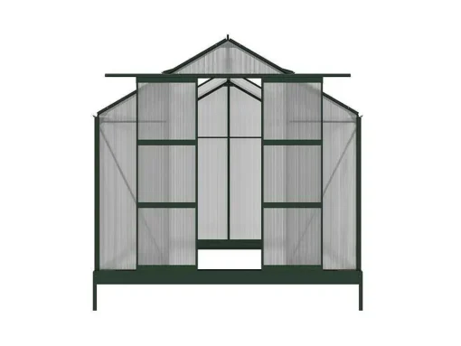 Tuinserre Van Polycarbonaat Anissa Met Basis - 5,9 M - Groen