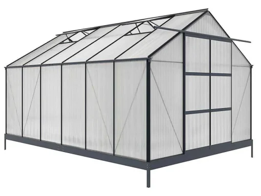 Tuinserre Van Polycarbonaat In 13M Kalida - Antraciet