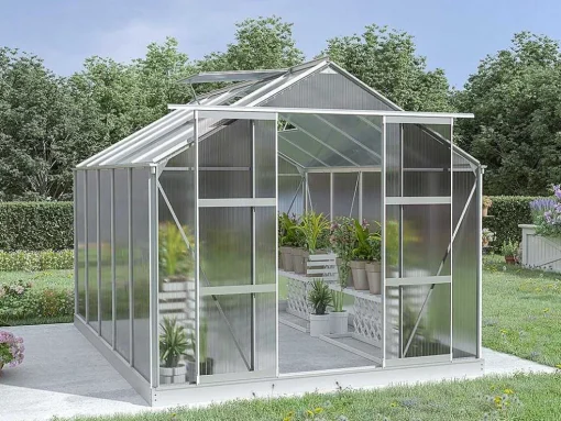 Tuinserre Van Polycarbonaat 9 M Corolle Ii - Aluminium