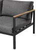 Tuinset Van Aluminium: Een Tweezitsbank, Twee Fauteuils En Een Salontafel Van Vairao Van Mylia