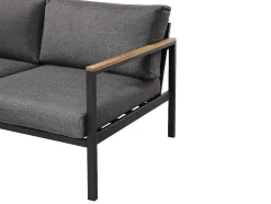 Tuinset Van Aluminium: Een Tweezitsbank, Twee Fauteuils En Een Salontafel Van Vairao Van Mylia