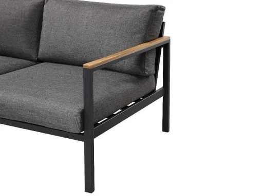 Tuinset Van Aluminium: Een Tweezitsbank, Twee Fauteuils En Een Salontafel Van Vairao Van Mylia