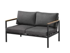 Tuinset Van Aluminium: Een Tweezitsbank, Twee Fauteuils En Een Salontafel Van Vairao Van Mylia