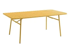 Tuintafel D160 Cm Van Metaal - Mosterdgeel - Mirmande Van Mylia
