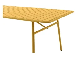 Tuintafel D160 Cm Van Metaal - Mosterdgeel - Mirmande Van Mylia