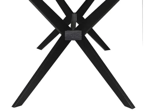 Tuintafel Van Acaciahout En Zwart Metaal Tobaga - L. 180 Cm