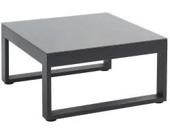 Tuinzithoek Van Aluminium: Salontafel En Hoekbank Met Afneembare Hoek 6 Personen - Antraciet - Palaos Ii