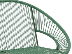 Tuinzithoek Van Gevlochten Harsdraden: Twee Fauteuils, Een Bank En Een Tafel - Kaki - Alios Iii Van Mylia
