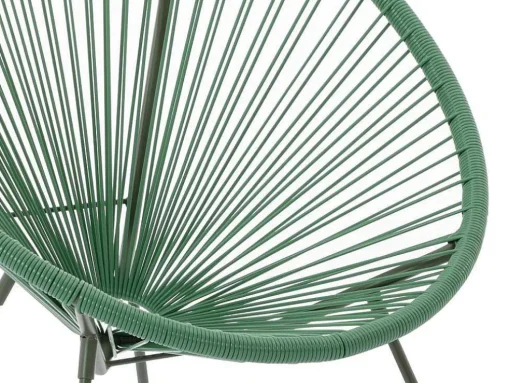 Tuinzithoek Van Gevlochten Harsdraden: Twee Fauteuils, Een Bank En Een Tafel - Kaki - Alios Iii Van Mylia