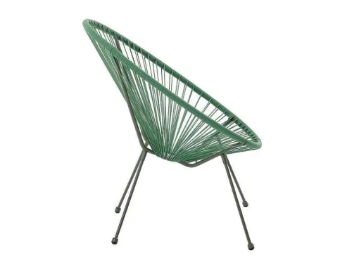 Tuinzithoek Van Gevlochten Harsdraden: Twee Fauteuils, Een Bank En Een Tafel - Kaki - Alios Iii Van Mylia