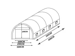 Tunnelkas Ipomea 12M - L400 X L300 X H200 Cm