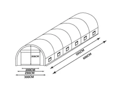 Tunnelkas Ipomea 18M - L600 X L300 X H200 Cm