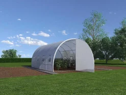 Tunnelkas Met Structuur Van Staal En Deur 12 M - L300 X B400 X H200 Cm - Alocasia
