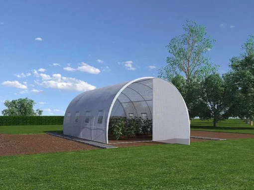 Tunnelkas Met Structuur Van Staal En Deur 12 M - L300 X B400 X H200 Cm - Alocasia