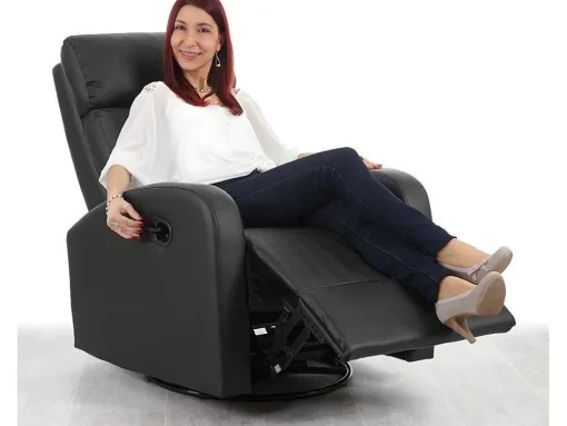 Tv-Fauteuil Mcw-A54 Premium, Kunstleer Zwart