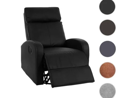 Tv-Fauteuil Mcw-A54 Premium, Kunstleer Zwart