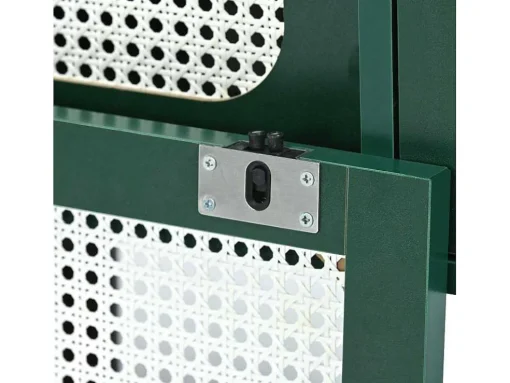 Tv-Meubel 160 Cm - 2 Rotan Schuifdeuren En 2 Lades - Groen