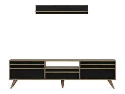 Tv-Meubel Hira - Zwart - 180X35X48 Cm - Epikasa