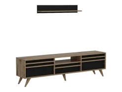 Tv-Meubel Hira - Zwart - 180X35X48 Cm - Epikasa