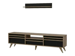 Tv-Meubel Hira - Zwart - 180X35X48 Cm - Epikasa