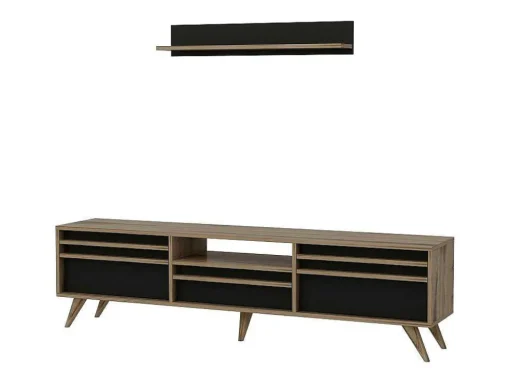 Tv-Meubel Hira - Zwart - 180X35X48 Cm - Epikasa