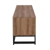 Tv-Meubel Met 3 Deuren En 2 Nissen - Mdf - Naturel En Zwart - Caratana