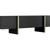 Tv-Meubel Met 4 Deuren Van Mdf - Zwart En Goud - Luvonia