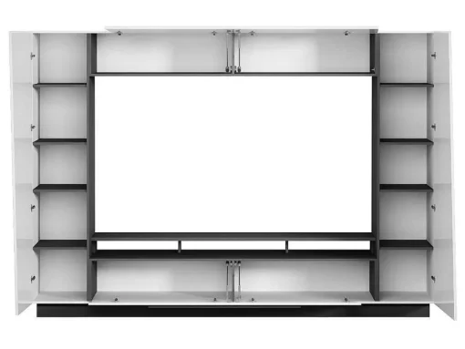 Tv-Wandmeubel Chace Met Opbergruimte - Witgelakt Mdf