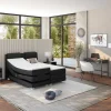 Tweepersoons Boxspring Met Elektrische Bedbodem + Matras En Dekmatras Castel Van Palacio - 2X80X200 Cm - Antraciet