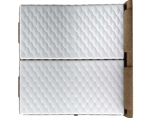 Tweepersoons Boxspring Met Elektrische Bedbodem + Matras En Dekmatras Castel Palacio - 2X80X200Cm - Beige Stof