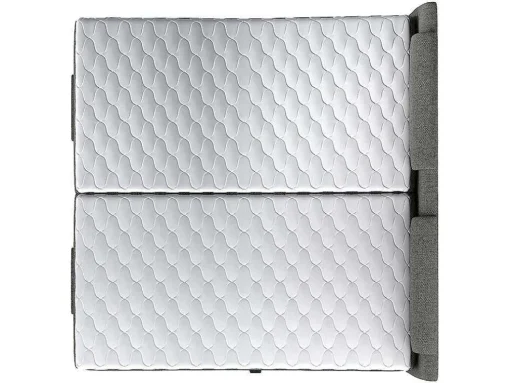 Tweepersoons Boxspring Met Elektrische Bedbodem + Matras En Dekmatras Castel Palacio - 2X90X200Cm - Lichtgrijze Stof