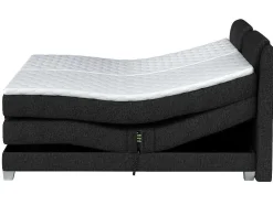 Tweepersoons Boxspring Met Elektrische Bedbodem + Matras En Dekmatras Castel Van Palacio - 2X90X200Cm - Antraciet