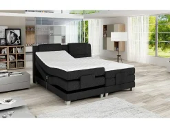 Tweepersoons Boxspring Met Elektrische Bedbodem + Matras En Dekmatras Castel Van Palacio - 2X80X200 Cm - Antraciet