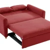 Tweezits Bedbank Van Stof Ayla - Rood