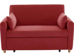 Tweezits Bedbank Van Stof Ayla - Rood